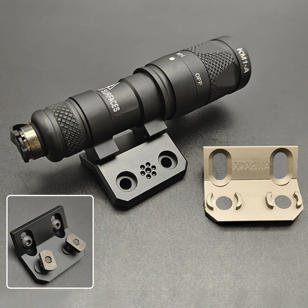 Tactical M300 M600 Flashlight Base MLOK Side Mounting Bracket Rail CNC Metal Base Flashlight Stand Hunting Accessories