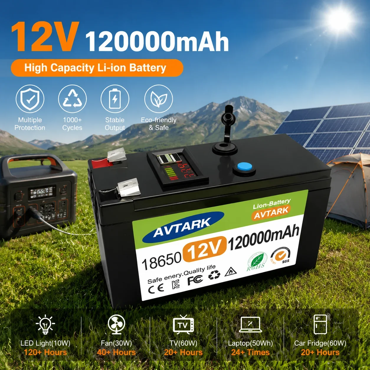 12V lifepo4 Battery 150Ah Lithium Battery LiFeP04 with BMS 4000+ Cycles Perfect for Solar Fish Finder Power Wheel Boat Home RV