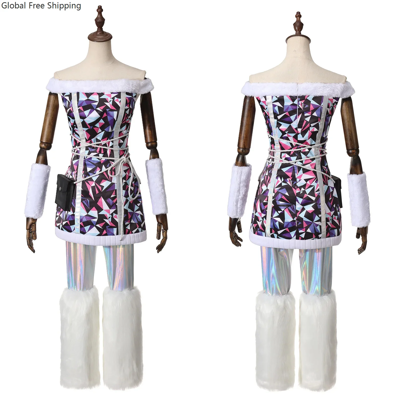 

Anime Monster Role-playing Costume Women's Plush Dress And Pants Full Set Of Accessories School Uniform Halloween Party Costume