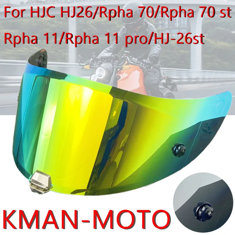 Rpha11 Visor for HJC HJ26 Rpha 70 St HJ-26st Dustproof Windproof Uv Protection Sunscreen Electroplated Lentes Para Casco De Moto