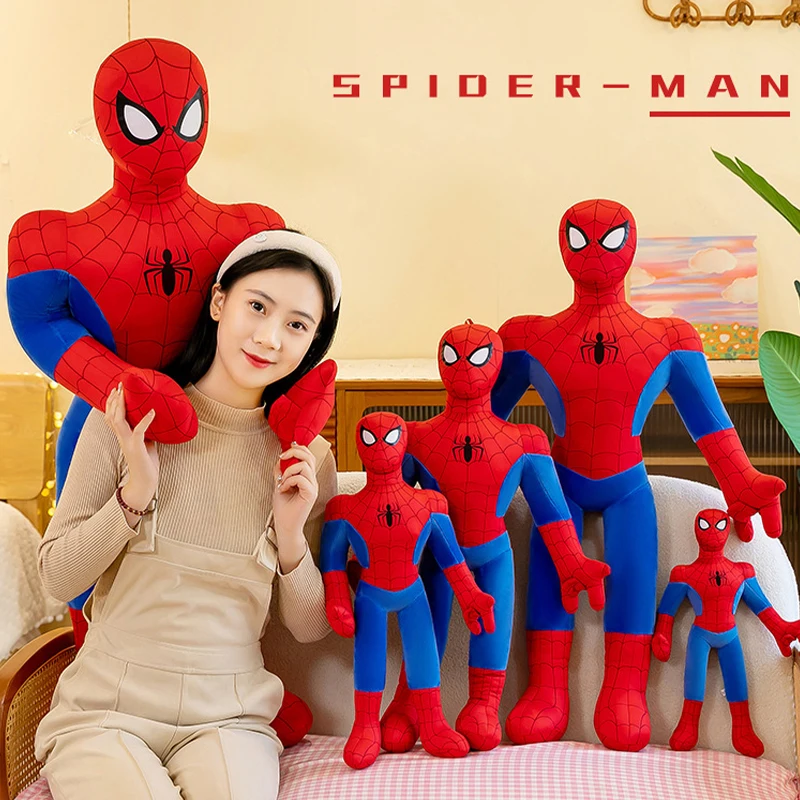 40-90Cm Spiderman New Cute Plush Doll Toys Anime Huge Sleep Pillow Cushion Soft Stuffed Animal Doll Birthday Gift for Kids
