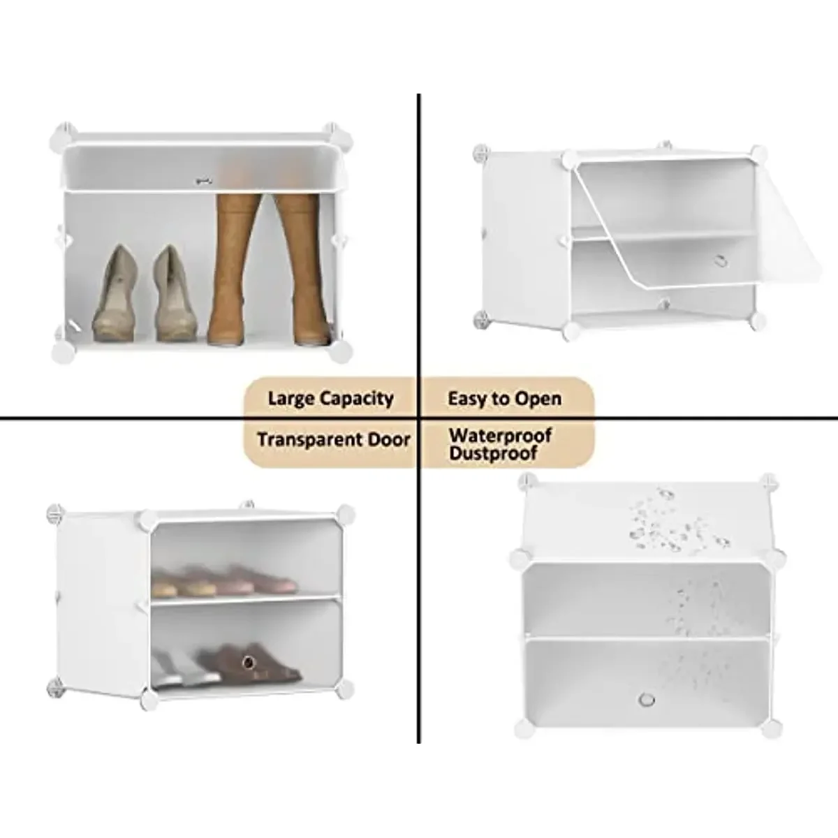 HOMIDEC Porta scarpe, scarpiera a 8 livelli, organizer per armadio, 32 paia di scarpe, scaffale per ingresso, camera da letto e corridoio