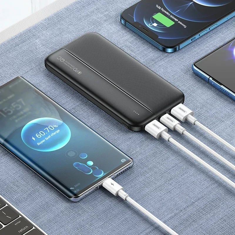 PD20W Carregador de Telefone Portátil, Power Bank, 20000mAh, QC22.5 W, 10000 mAh, Bateria Externa, Carregamento Rápido para iPhone 13, 15, Xiaomi, Huawei