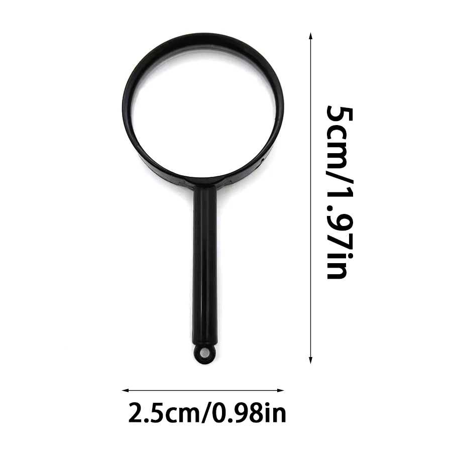 12pcs Mini Magnifying Glass Office Study School Portable Supplies for Newspaper Magazine Reading Outdoor Nature Observation XJM