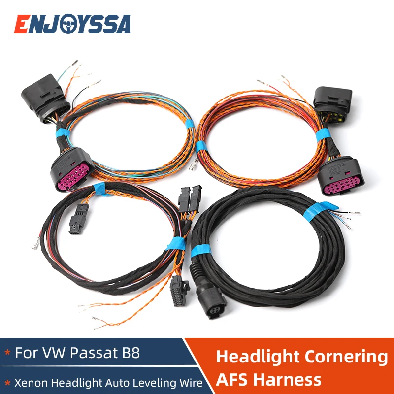 for VW Passat B8 Xenon Headlight Auto Leveling Range Headlight Cornering AFS Wire Harness Xenon Lamp LED Light