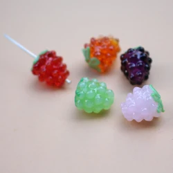 2Pcs Lovely Berry Fruit Beads Lampwork Glass Grape Bead Red Pink for Jewelry Bracelet Necklace Making Craft Mobile Acc&DIY Cute