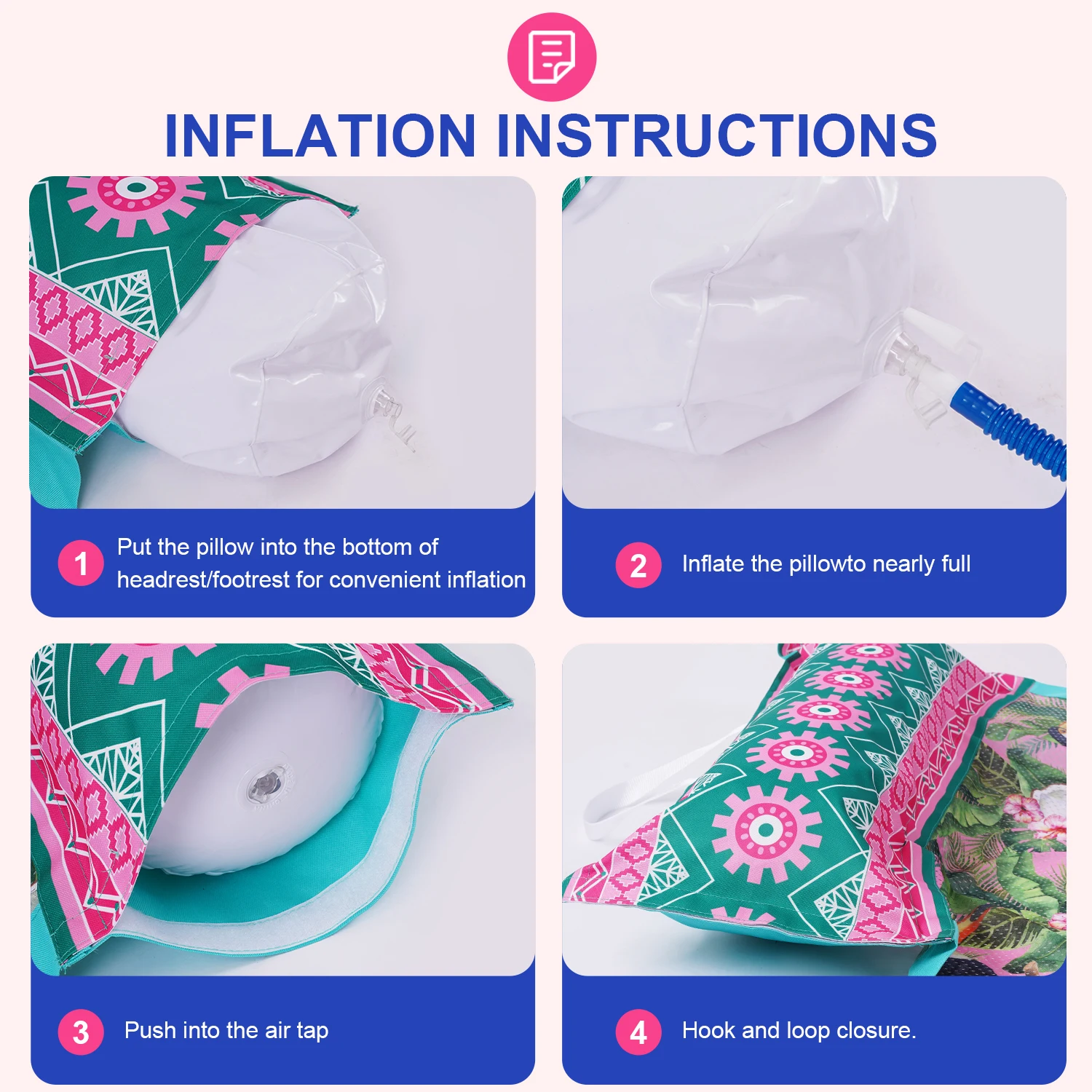 เก้าอี้ลอยน้ำผ้าสไตล์โบฮีเมียนแบบเป่าลม 2 ชิ้น, แผ่นลอยน้ำสำหรับกีฬาทางน้ำสำหรับผู้ใหญ่ในงานปาร์ตี้ริมสระน้ำ