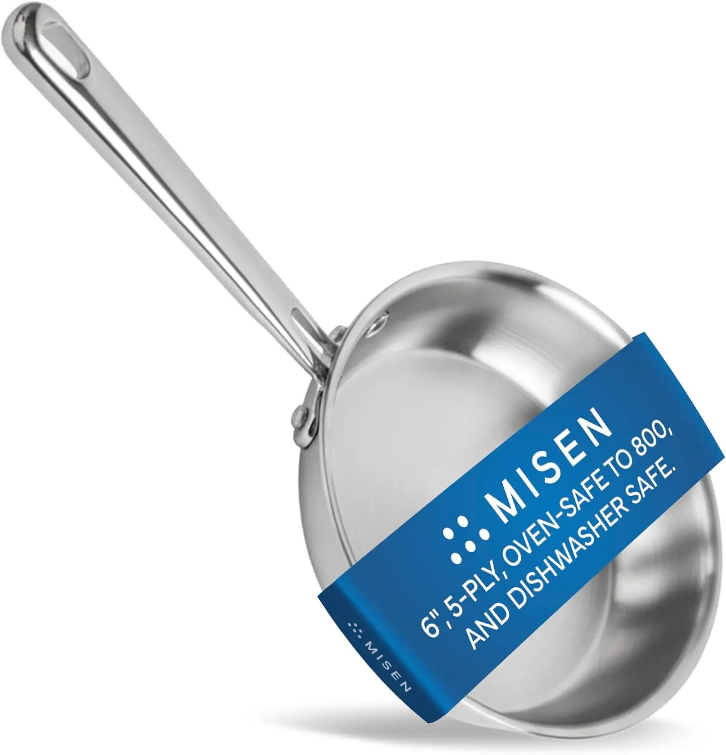 

5-слойная сковорода из нержавеющей стали 6 дюймов - подходит для индукционных, газовых и электрических плит - можно мыть в посудомоечной машине и использовать в духовке до 800°F. ° Ф