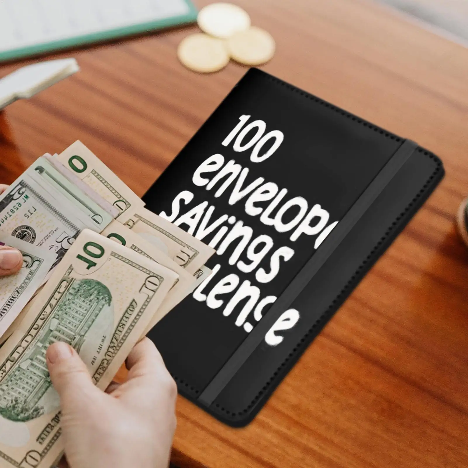 100 Umschläge Geldspar-Challenge Budget-Planer 100-Tage-Tracker zum Sparen von 5050 Dollar für Budget-Tracking für Erwachsene – Detail 5