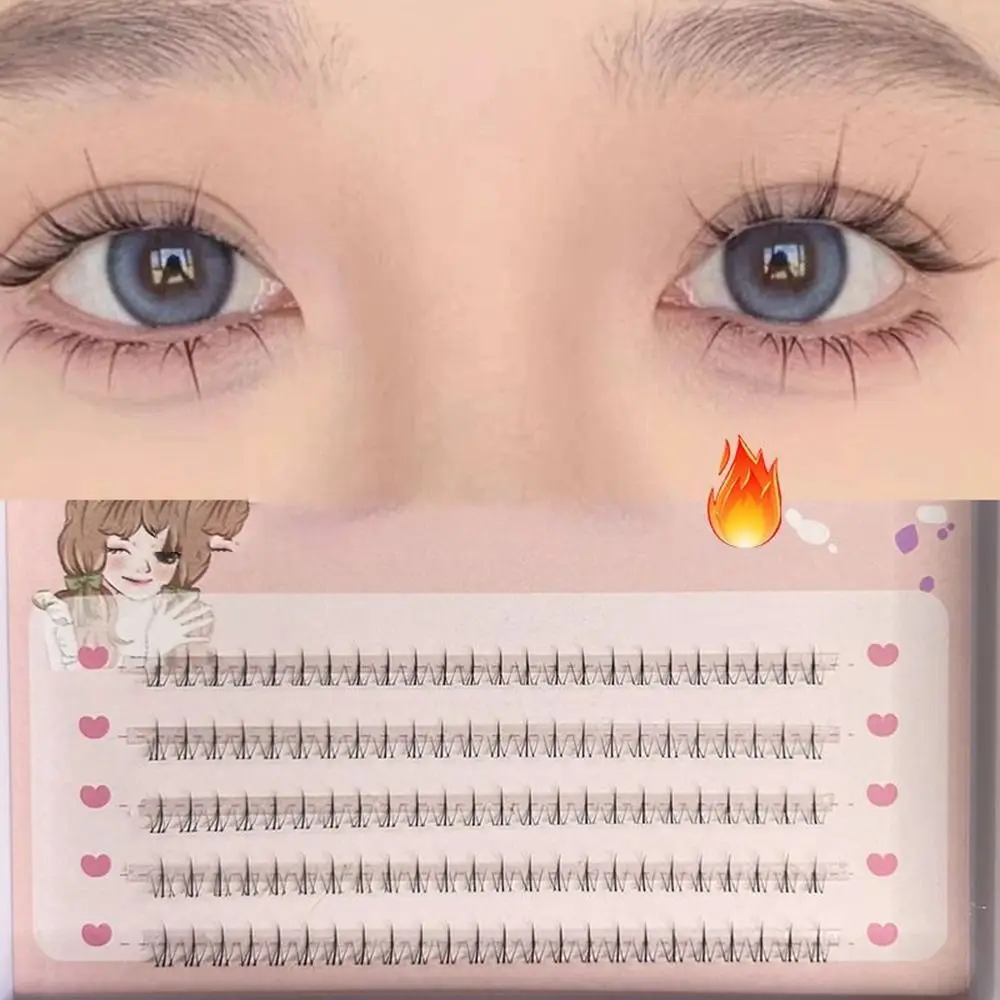 Natural Air Lower Eyelashes Manga Single Cluster Makeup Tools Self-Adhesive Large Capacity False Eyelashes Eyelash Extension