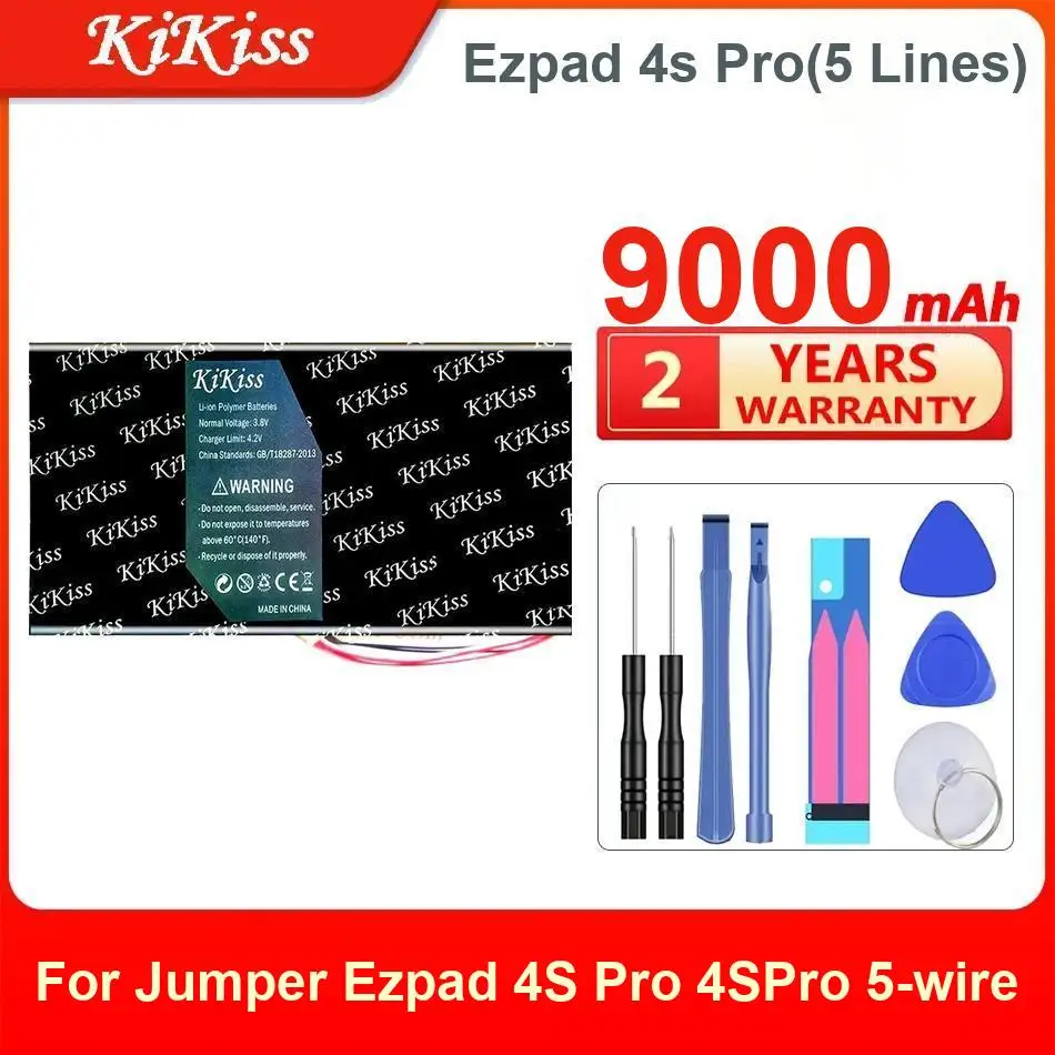 

9000Mah Kikiss Battery Ezpad 4S Pro(5 Lines) For Jumper Pro 5-Wire Laptop