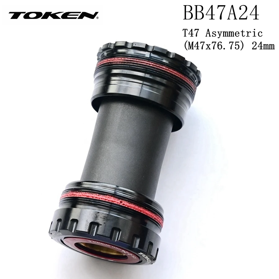 Bicycle BB Ceramic bearing bottom bracket T47 frame Token BB47A24 Asymmetric M47x76 75mm Diameter 24mm 29mm TBT ceramic Bearings