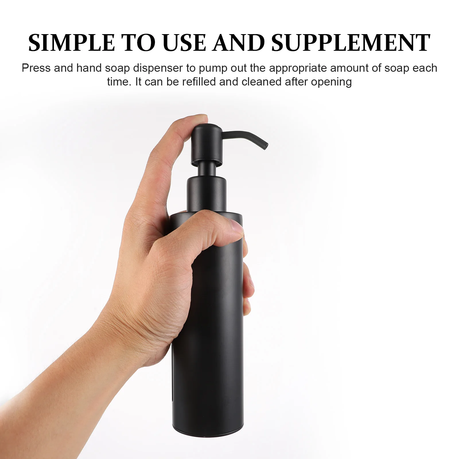 

Stainless Steel Soap Dispenser 304 Brushed Travel Mount Shower Gel Bottle Wall Mounted Hand Container
