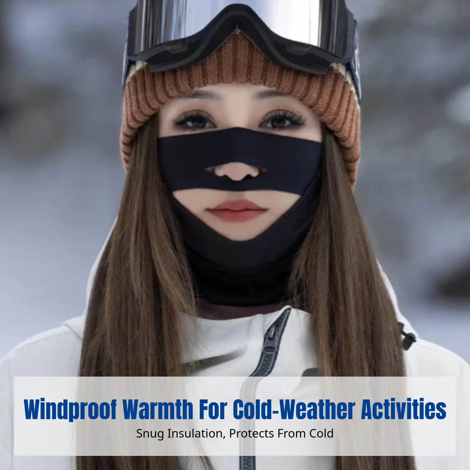 

Face Cover Balaclava, Skiing Snowboard Headwear, Quick-Dry, Breathable, Thermal, Windproof, Fleece Lined for Adults & Kids