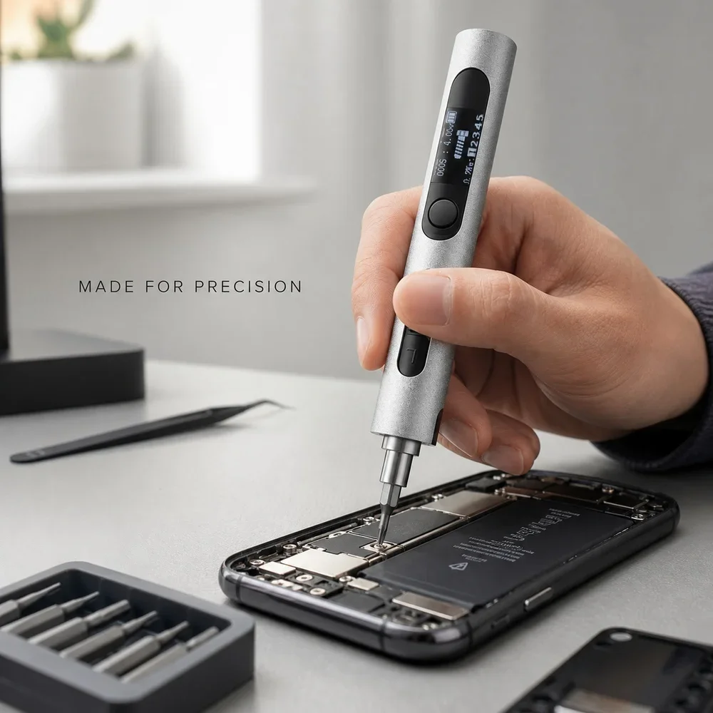 Cordless Precision Electric Screwdriver 5 Torque Levels Magnetic Chuck Type-C Charging For Electronics Watch Phone Repair 06