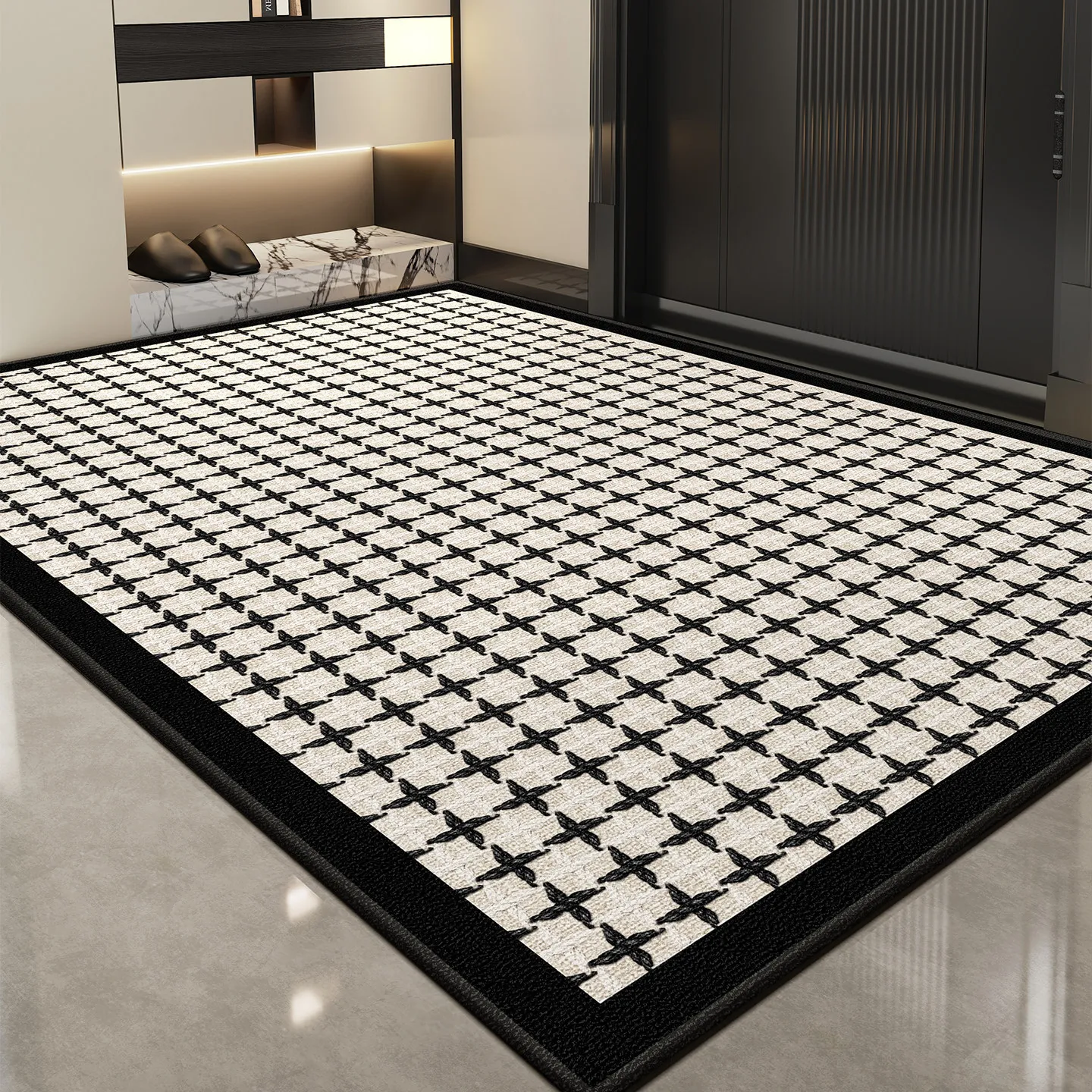 2026 New Loop Pile Front Door Mat Cuttable Durable Anti Slip Entrance Rug Heavy Duty Stain Resistant Floor Carpet