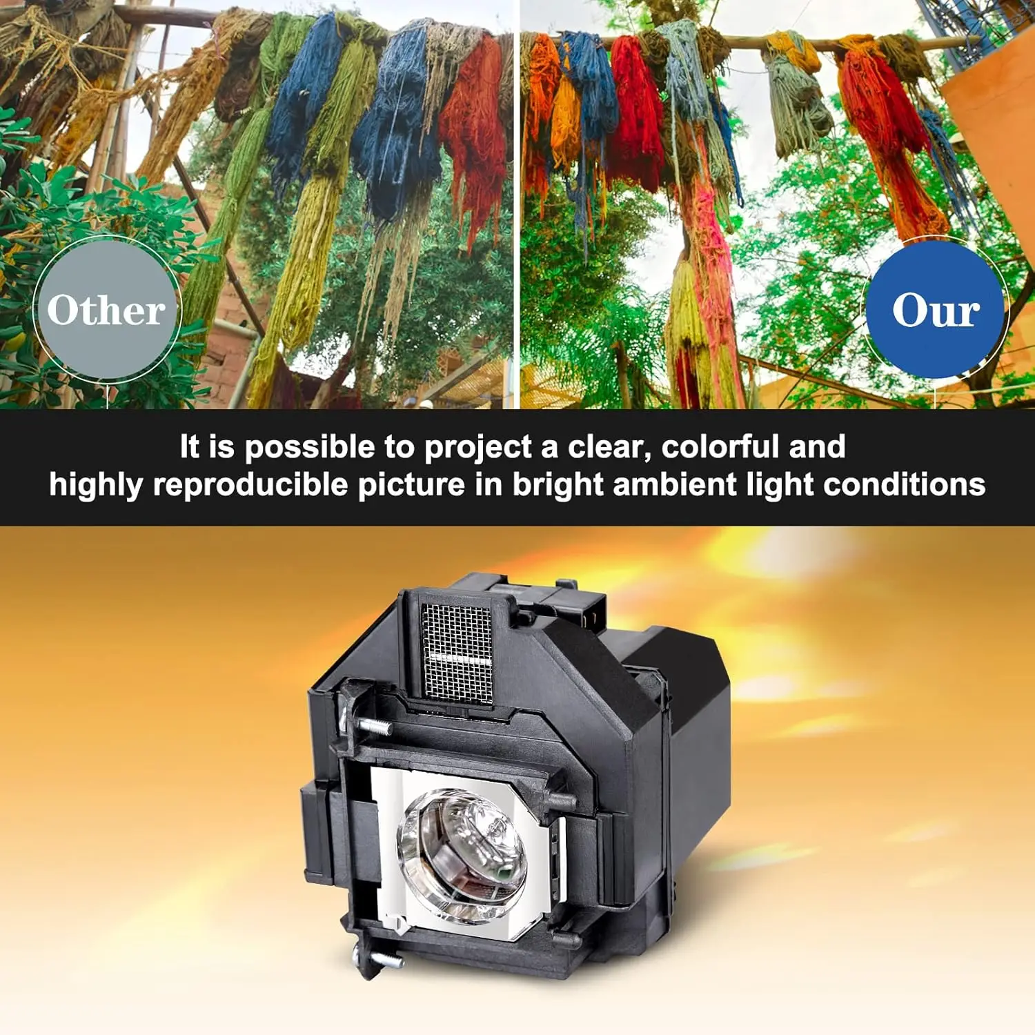 Lámpara de proyector para ELPLP96 V13H010L96 para Epson EB-W05 EB-W39 EB-W42 EH-TW5600 EH-TW650 EX-X41 EX3260 EX5260 EX9210 EX9220