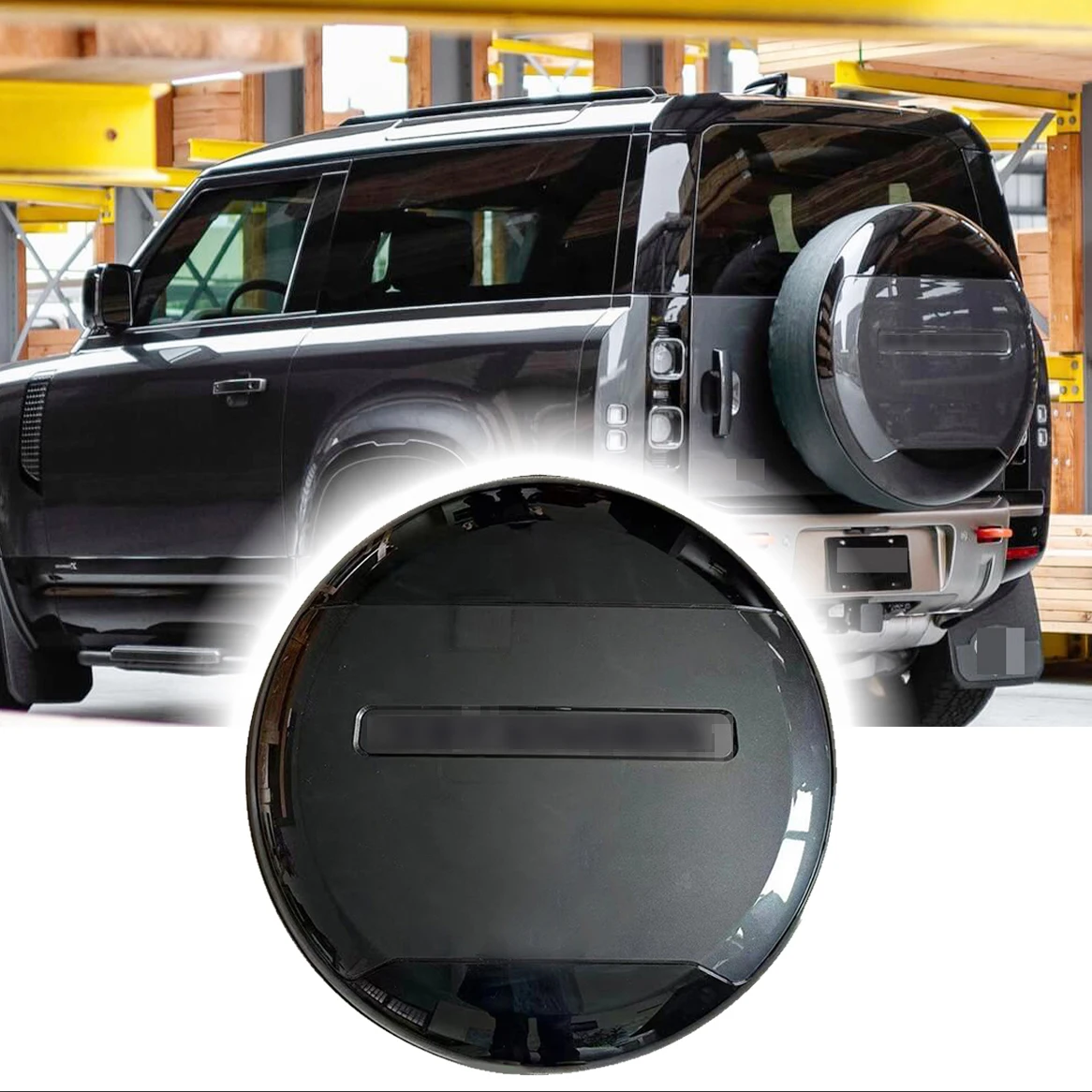 Carpathian Grey Series Spare Tire Cover fits for Land Rover Defender 110 90 130 2020-2024 ABS Spare Tyre Wheel Cover Protector