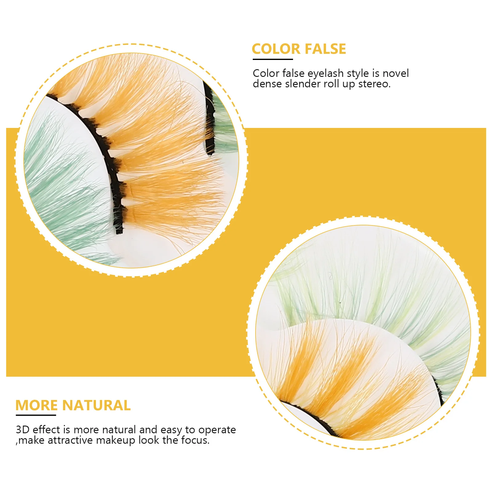 Cílios coloridos 3d densos cílios para cílios densos festa halloween cosplay maquiagem feminino acessórios para os olhos