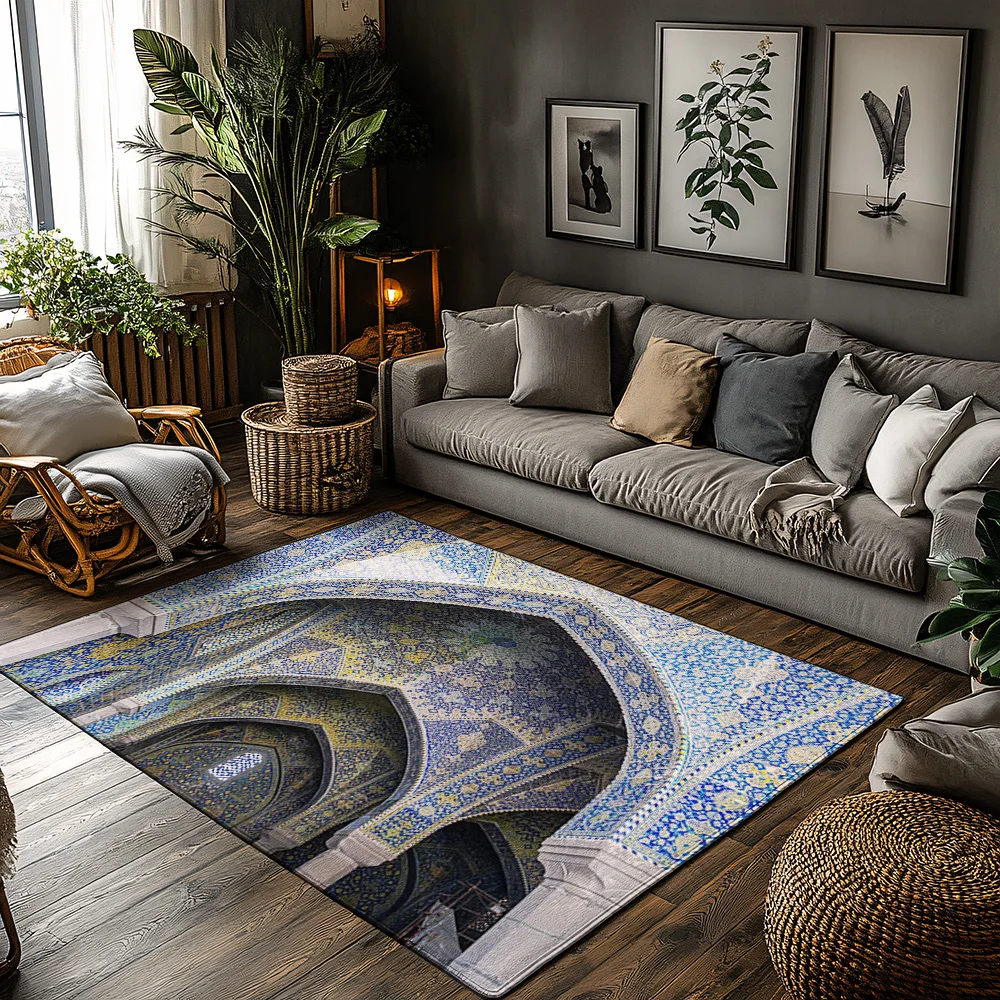 

Уникальный персидский ковер, дизайн, нескользящий напольный коврик, домашний декор, гостиная, спальня, входной коврик, винтажный стиль