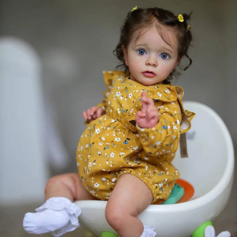 

22-inch realistic and cute big eyes reborn doll playhouse girl toy gift