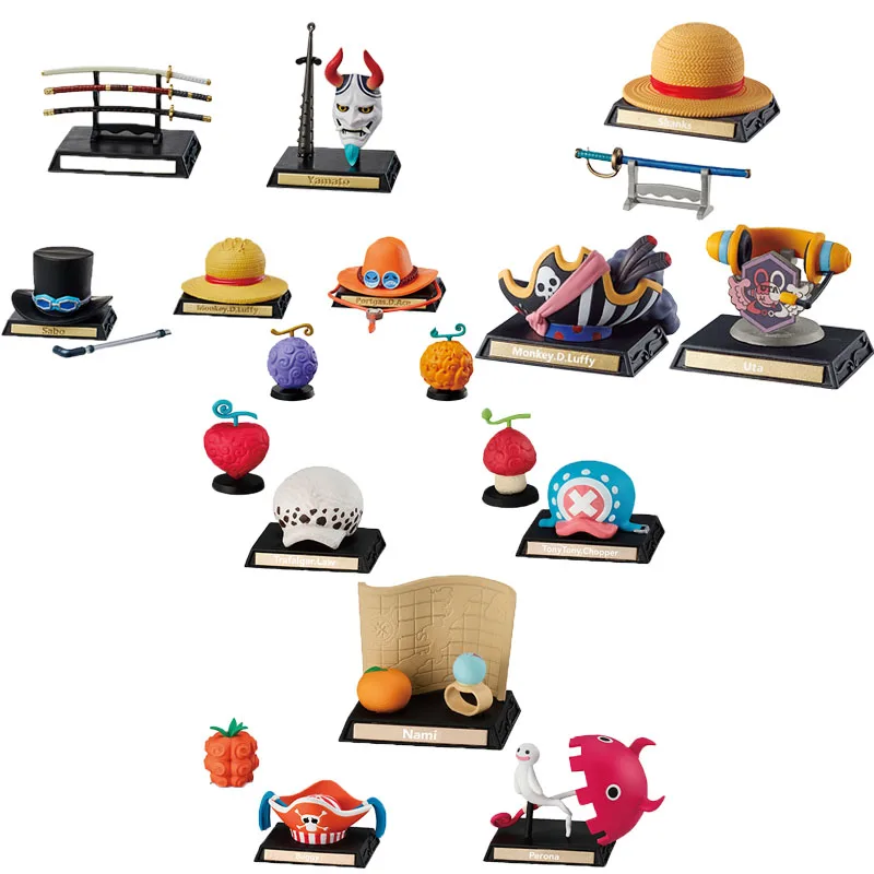 

Bandai 5PCS Gashapon One Piece Monkey D. Luffy Roronoa Zoro Anime Toys For Kids Action Figure Gifts Collectible Model Ornaments