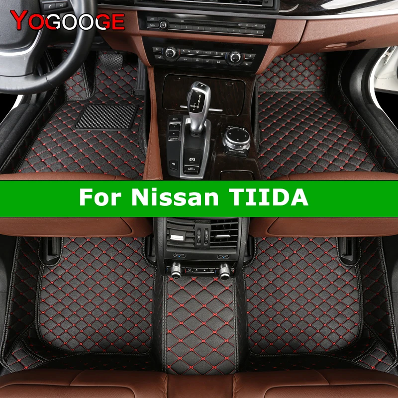 

YOGOOGE Custom Car Floor Mats For Nissan TIIDA Auto Carpets Foot Coche Accessorie