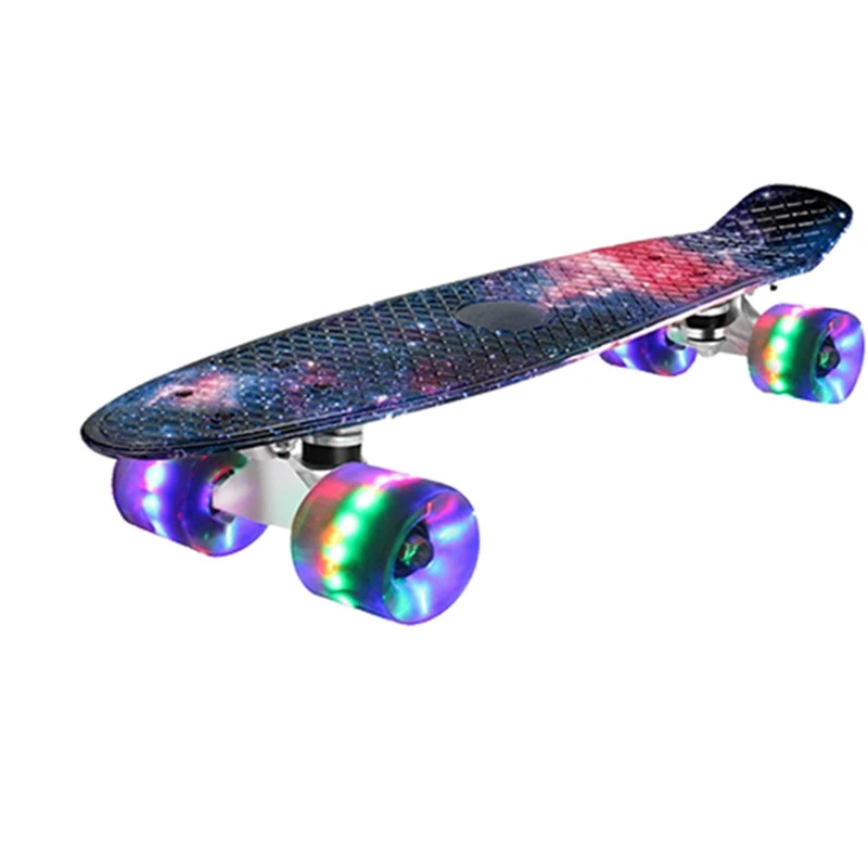 

Mini Cruiser Skateboard 22Inch Fish Board Children Scooter Longboard Penny Board Skate Board For Beginners Teens