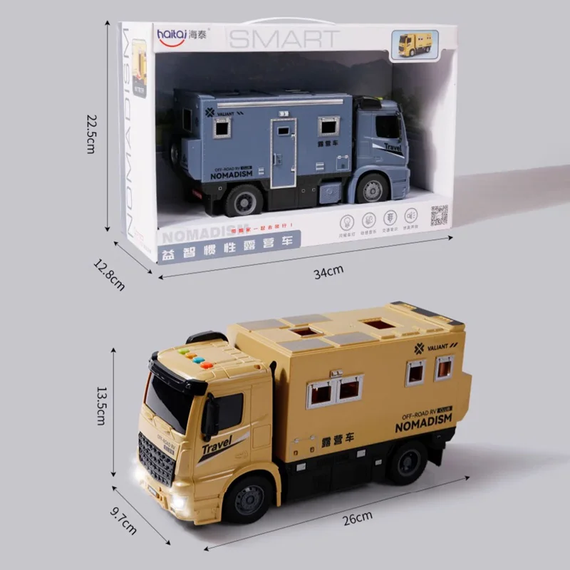Großes Trägheits-Fahr-Camping-Automodell, simulierte leichte Musik, Geländewagen, Wohnmobil, Kinder-LKW, Spielzeug, Geburtstagsgeschenk