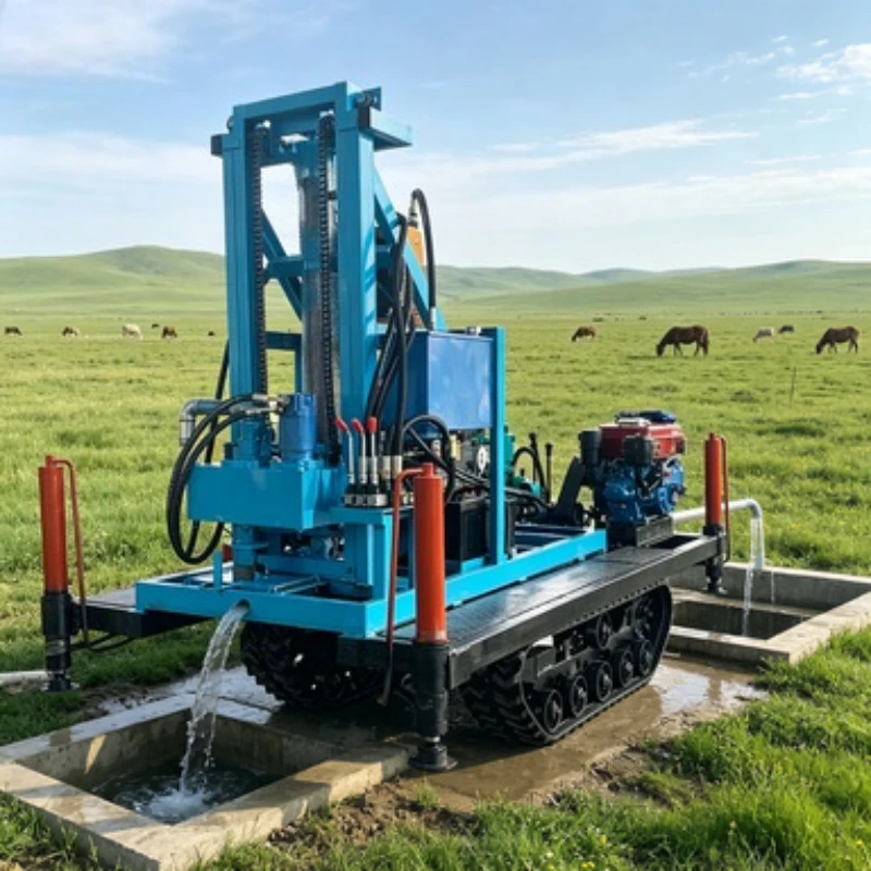 

Yugong Hydraulic Water Well Drilling Rig 180m Deep Rotary Drilling Machine with Mud Pump Industrial Grade