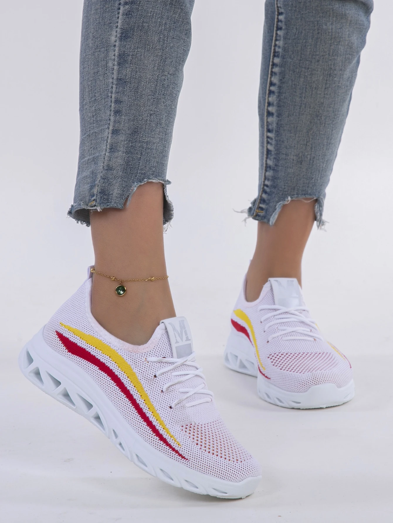 

Spring New Arrival Women's Sports Shoes Fashionable Breathable Lightweight Anti-skid Wear-resistant Sock Sneakers With