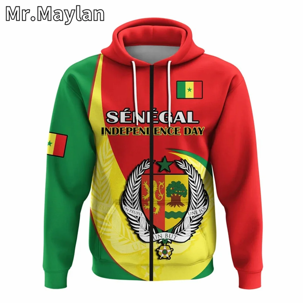 AFRICAN HOODIE Country SENEGAL Flag 3D Printed Unisex Hoodies Men/Women Streetwear Zip Pullover Casual Jacket Tracksuits YH-5668