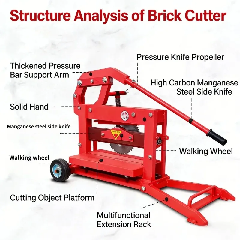 Manual Paving Brick Cutter For Permeable Brick Red Brick Curbs Interlock Paver Tile Sidewalk Road Construction Cutting Equipment