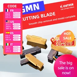 10PC MGMN150/200/250/300/400/500/600 JC700 H01KT60 PC9030 YZ6020 Carbide Insert CNC Metal Lathe Tools MGMN/MRMN Grooving Inserts