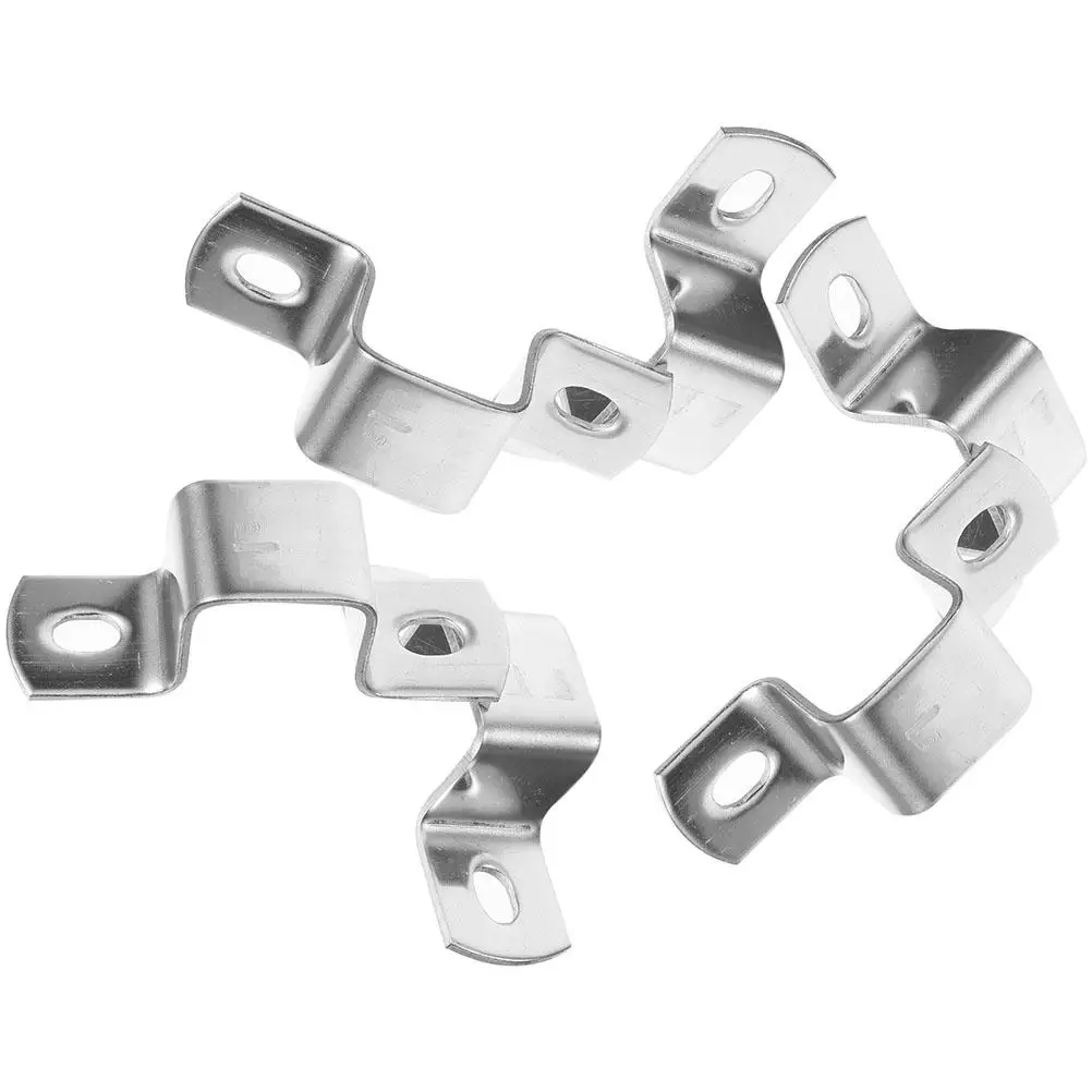 6 Pcs U Clamps Stainless Steel Heavy Duty Pipe Fixing Clips 15x15mm Straps U Brackets Mounting Tubing Clamp Indoor