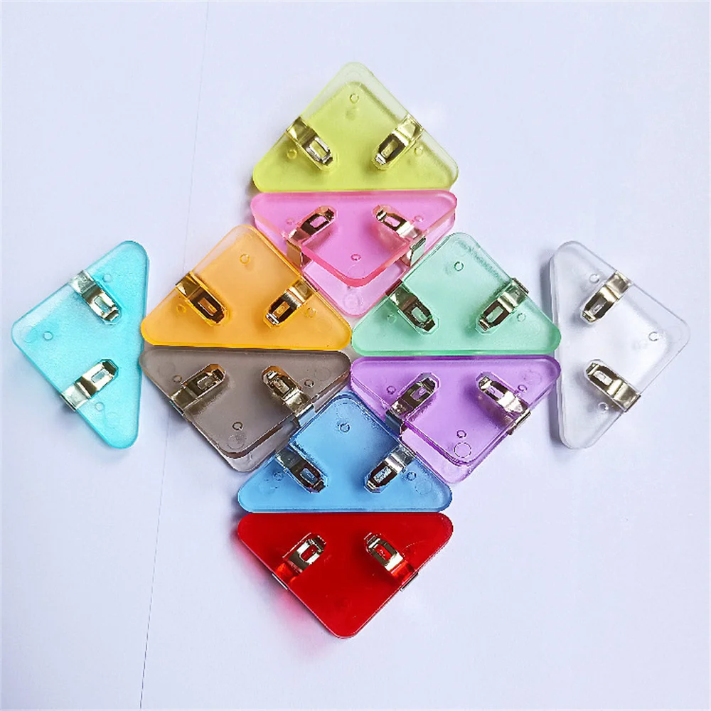 Multicolor Solid Color Mini Corner Clip Clear and Page Clips Paper Clip Students Clip File Index Photo Office School Supplies
