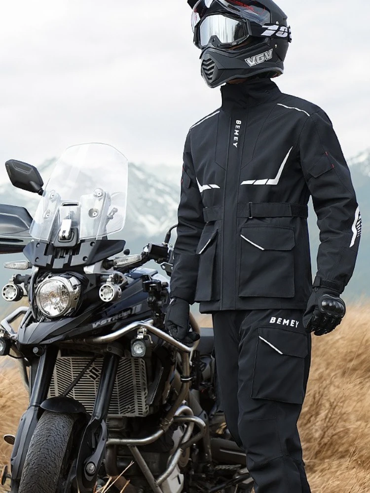 Beimei Motorcycle Rider Raincoats Split Waterproof Outdoor Riding Suit Full Body Rainstorm Protection Men Light Reflective Equip
