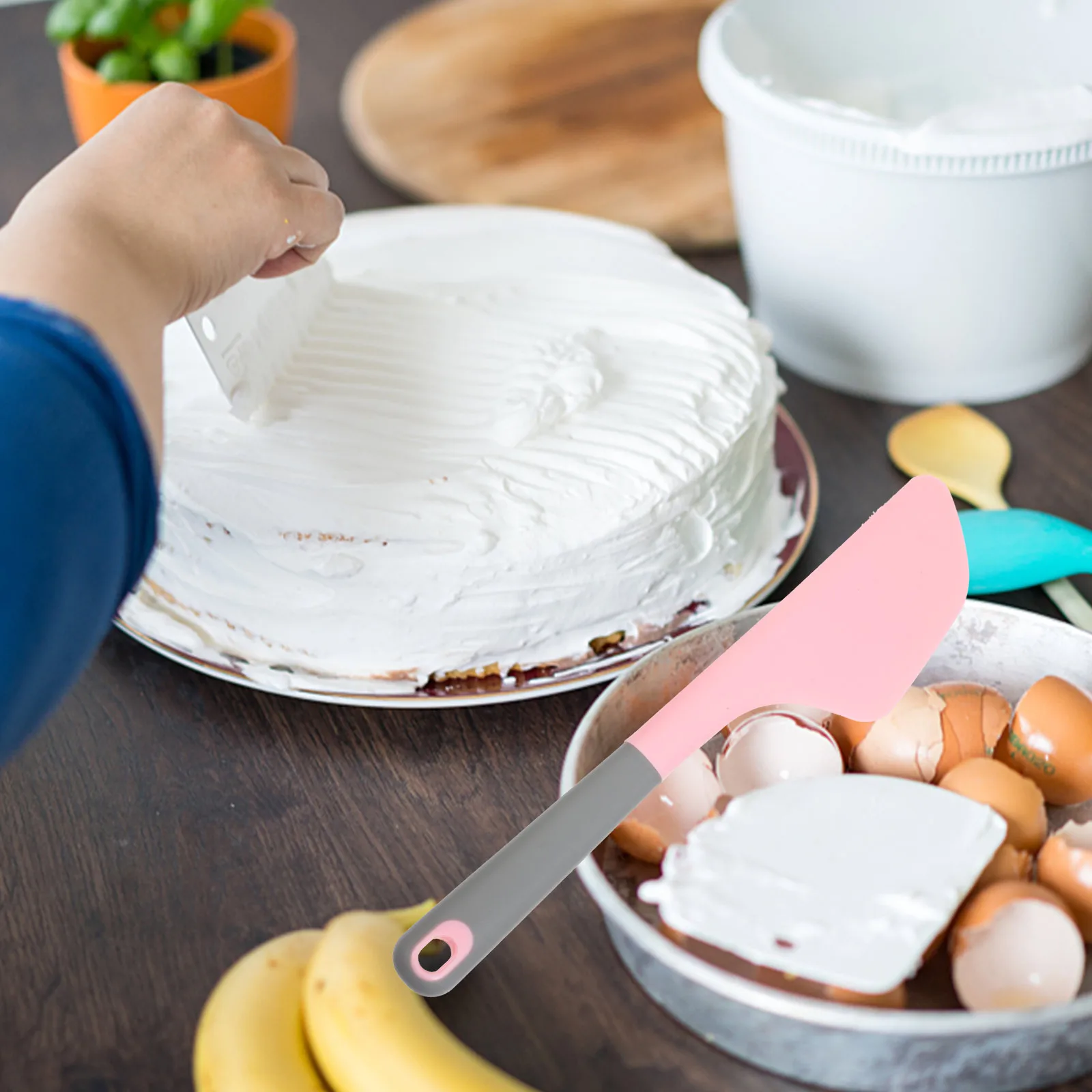 

Silicone Scraper Spatula Baking Silicone Scraper Tool Non stick Kitchen Gadgets Fruitcake Cream Butter Mixer