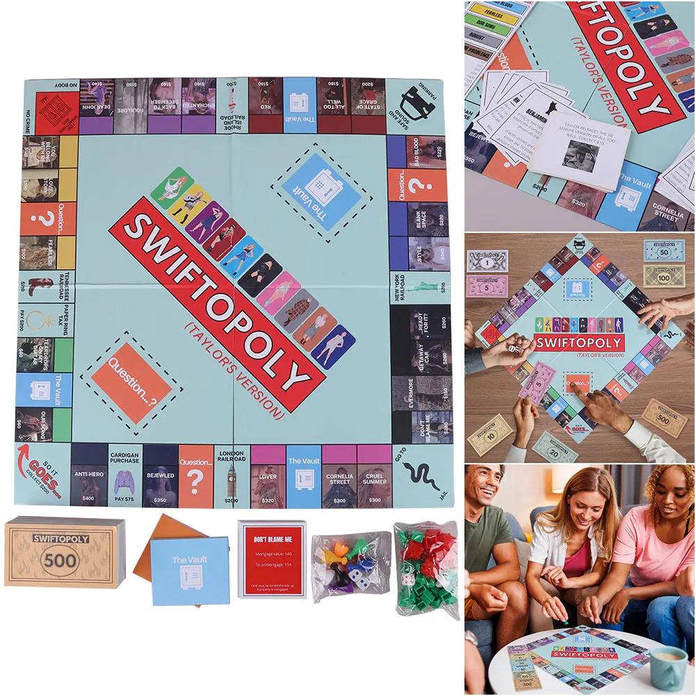 Taylor's Edition Board Game Fun Party Game Fans Interactive Board Game Family Games for Your Next Party Or Game Night Monopoly