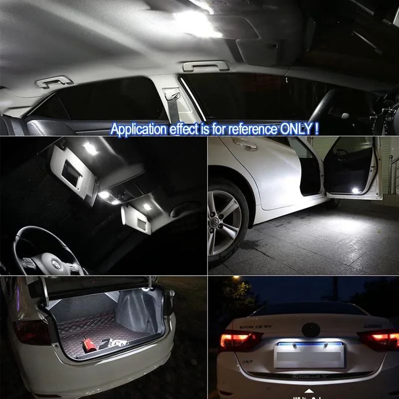 6Pcs lampadine a LED Canbus per Lexus NX NX200 NX200t NX300h 2014 2015 2016 2017 luci del bagagliaio dello specchio di vanità