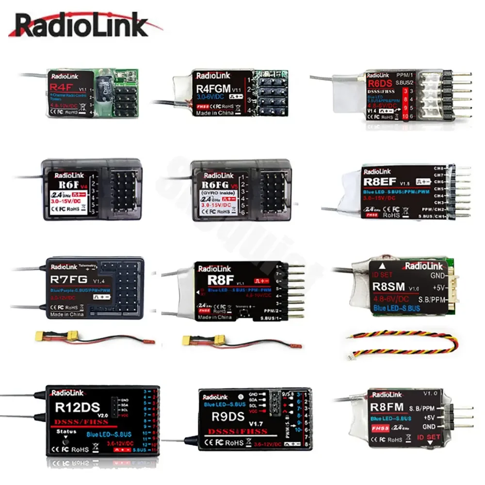 Radiolink-Récepteur de signal 2.4G pour émetteur RC, R12DSM, R12DS, R9DS, R8SM, R8EF, R8FM, R7FG, R6DSM, R6DS, R6FG, R6F, R4FG, R4F