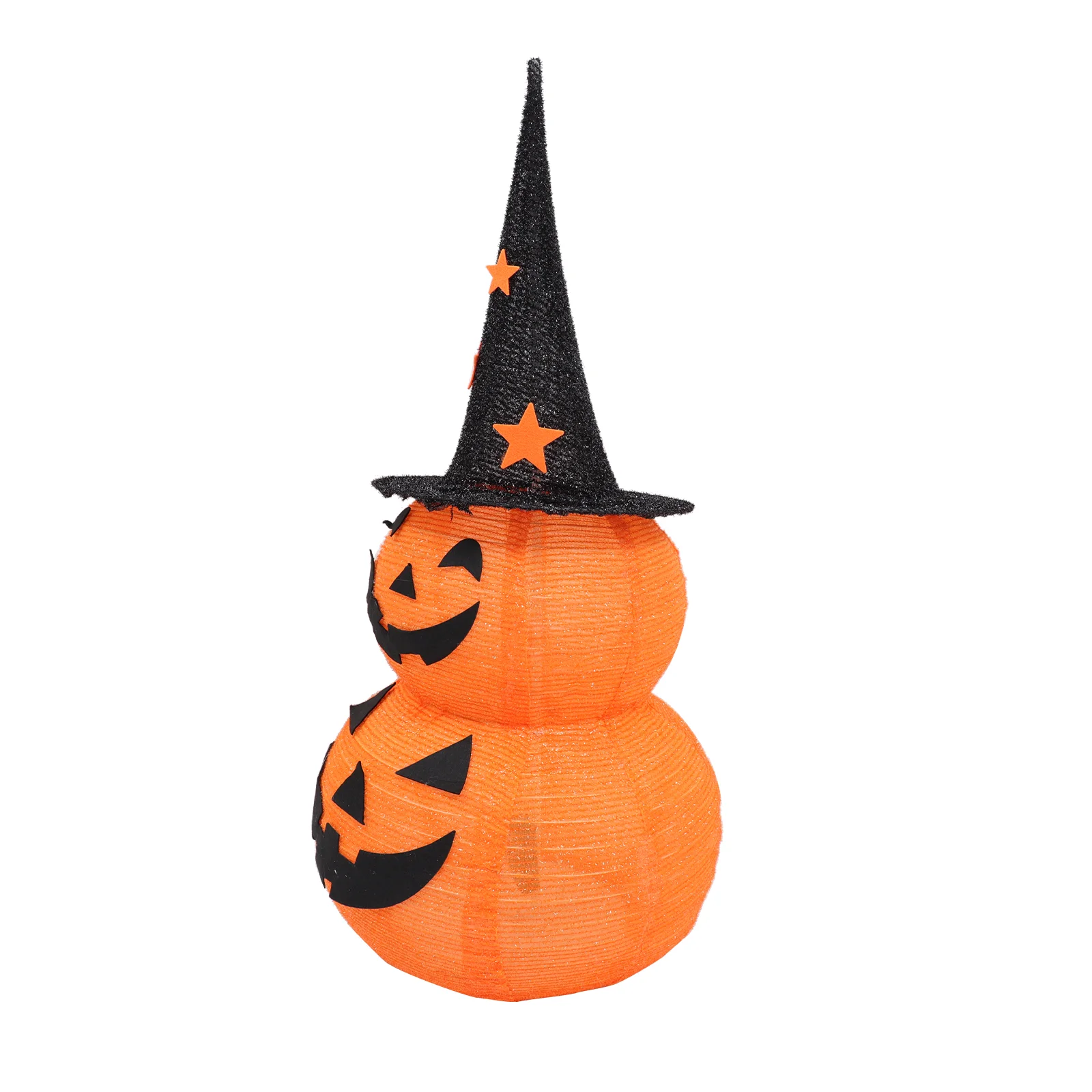 

Pumpkin Lantern Ornaments Funny Halloween Supply Creative Cloth Outdoor Decorate Iron Foldable Layout Adorn