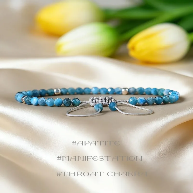 سوار رائع من كريستال الأباتيت، سوار بسيط من الحجر الطبيعي، جوهرة ميلاد ديسمبر #2