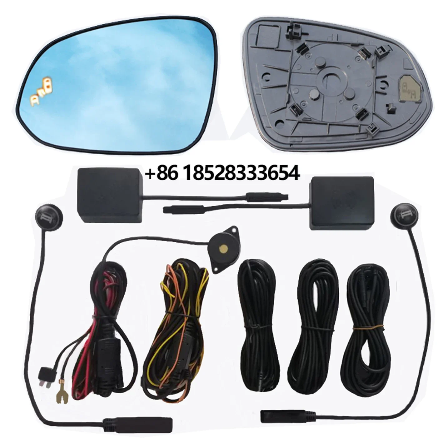 

Car Alarm System Blind Spot Detector Sensor LED Side Mirror for highlander Alphard RAV4