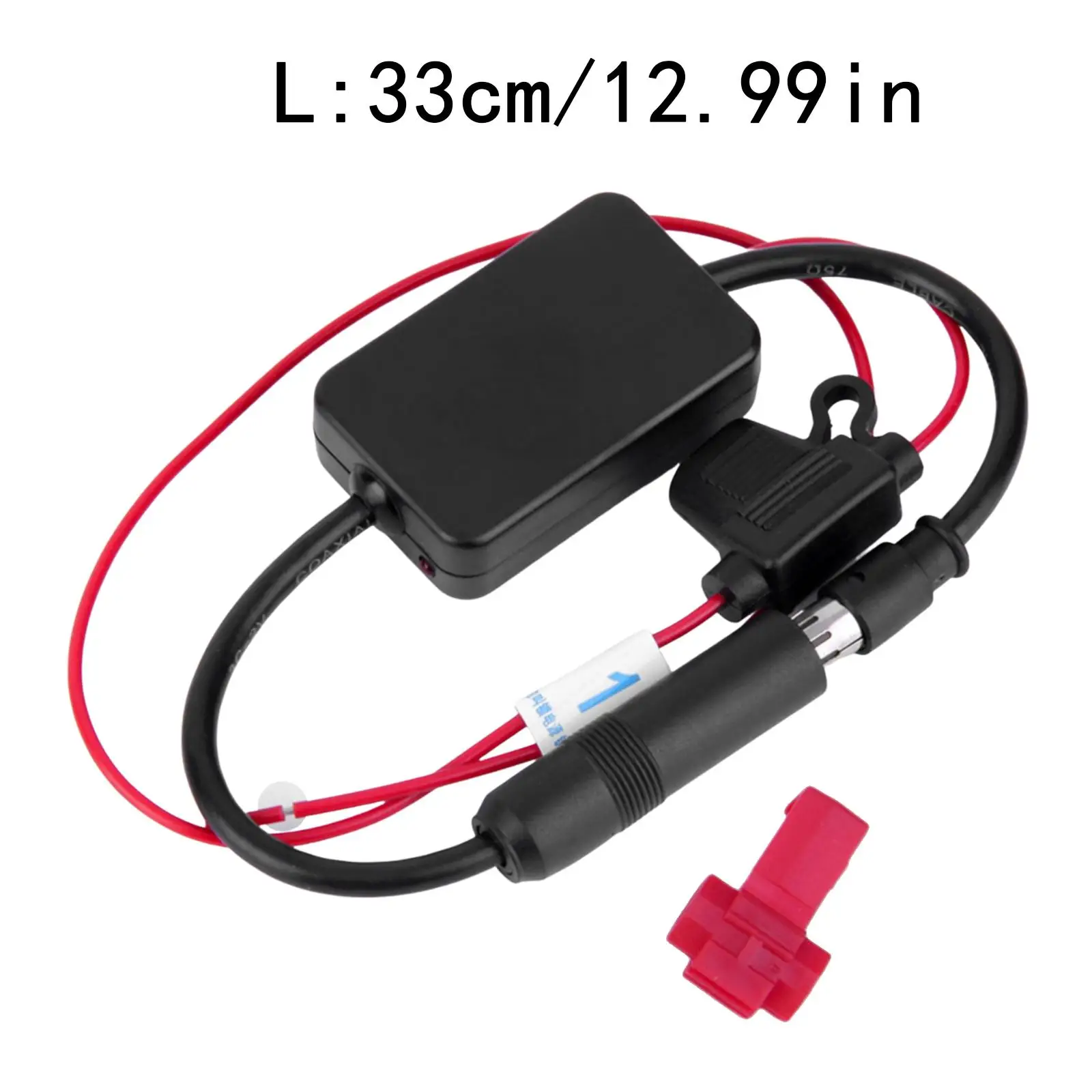Universal Radio Antenna Adapter with Quick Release Amplified Signal Booster for Car Stereo Head Unit Marine Vehicle Accessory