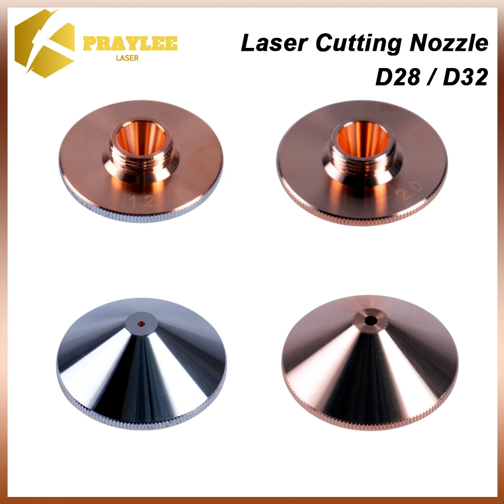 Praylee Laser Cutting Nozzle Type A D28 D32 H15 M11 M14 for Raytools Precitec WSX Fiber Laser Cutting Machine