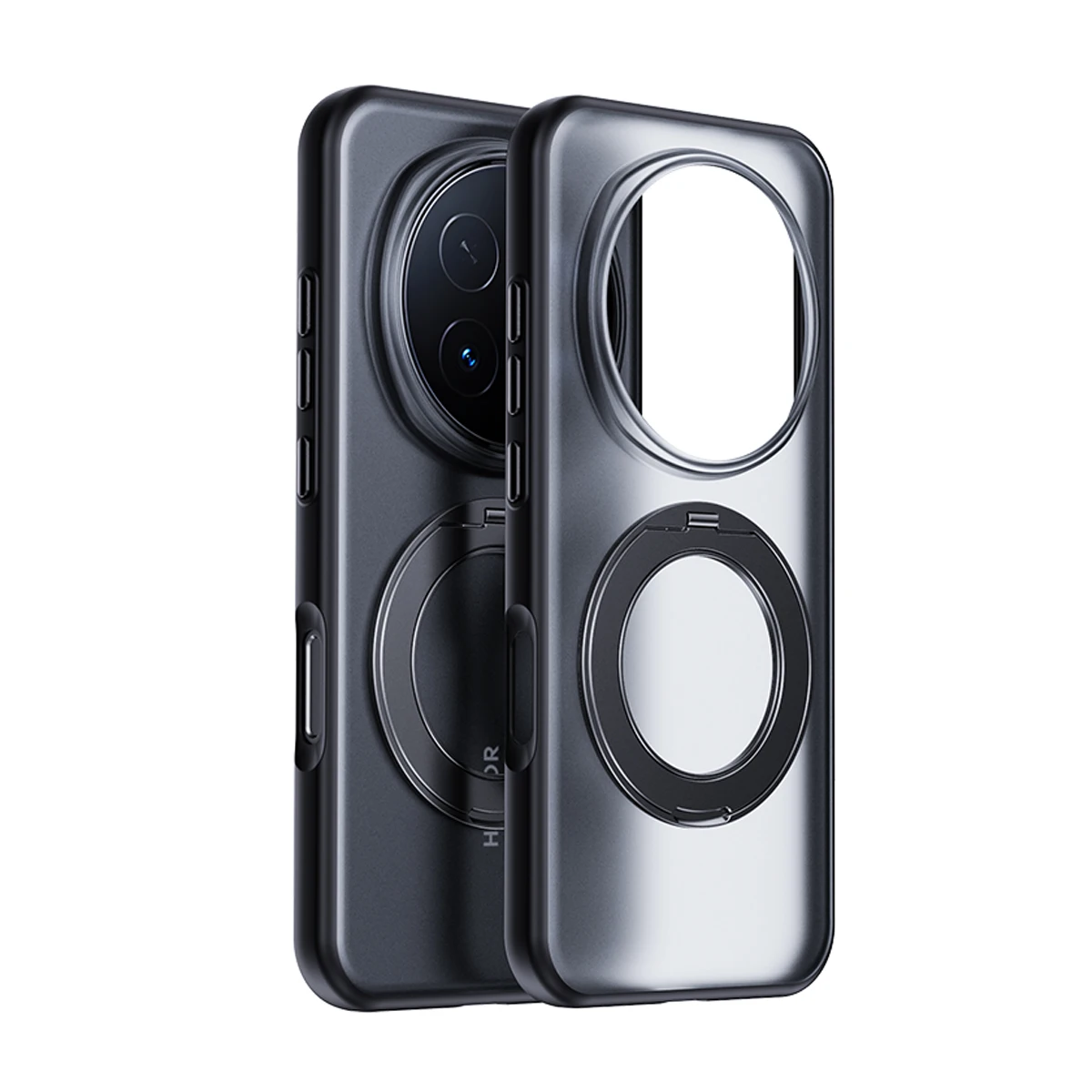 

Shockproof Translucent Wireless Charging Magnetic Rotate Kickstand Phone Case For Honor Magic 8 Pro, Slim Matte Protective Cover