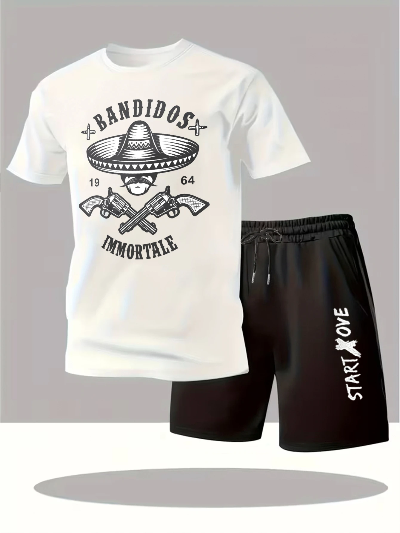 

Мужские комплекты 2025: Новинка! Модный мужской спортивный костюм (джоггеры и свитшот) с принтом, комплект из футболки с коротким рукавом и графическим принтом.