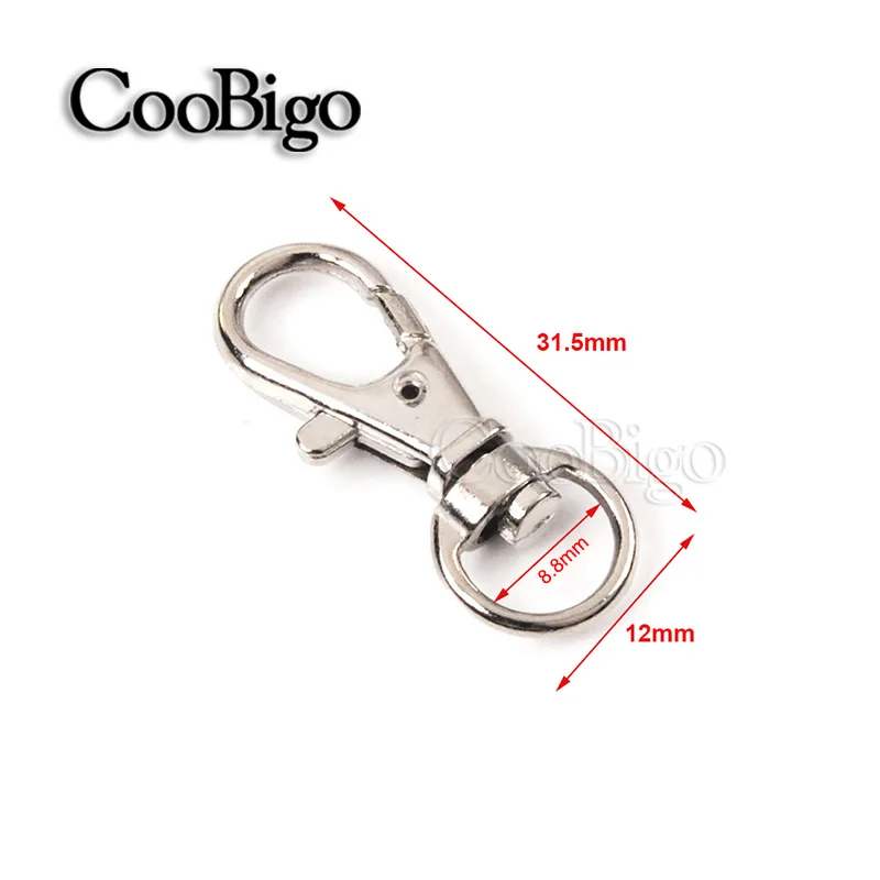 10pcs Swivel Key Holder Keyring Set, Metal Clips