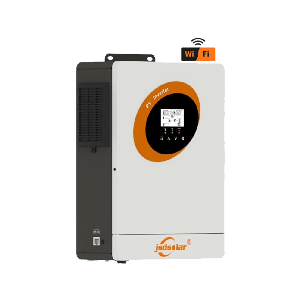 Jsdsolar 6000W 230VAC MPPT Solar-Wechselrichter, reine Sinuswelle, PV-Wechselrichter, Dual-MPPT-Solarladegerät, max. 4500W*2 PV-Eingang mit CT-Funktion, WLAN, funktioniert ohne Batterie für
